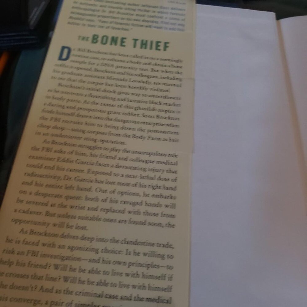 The Bone Thief By Jefferson Bass Hardcover Novel - Picture 3 of 4